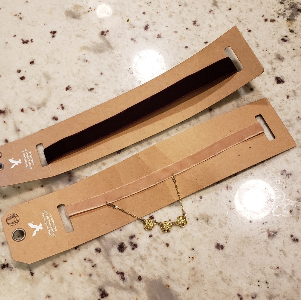 NWT American Eagle Velvet Chokers